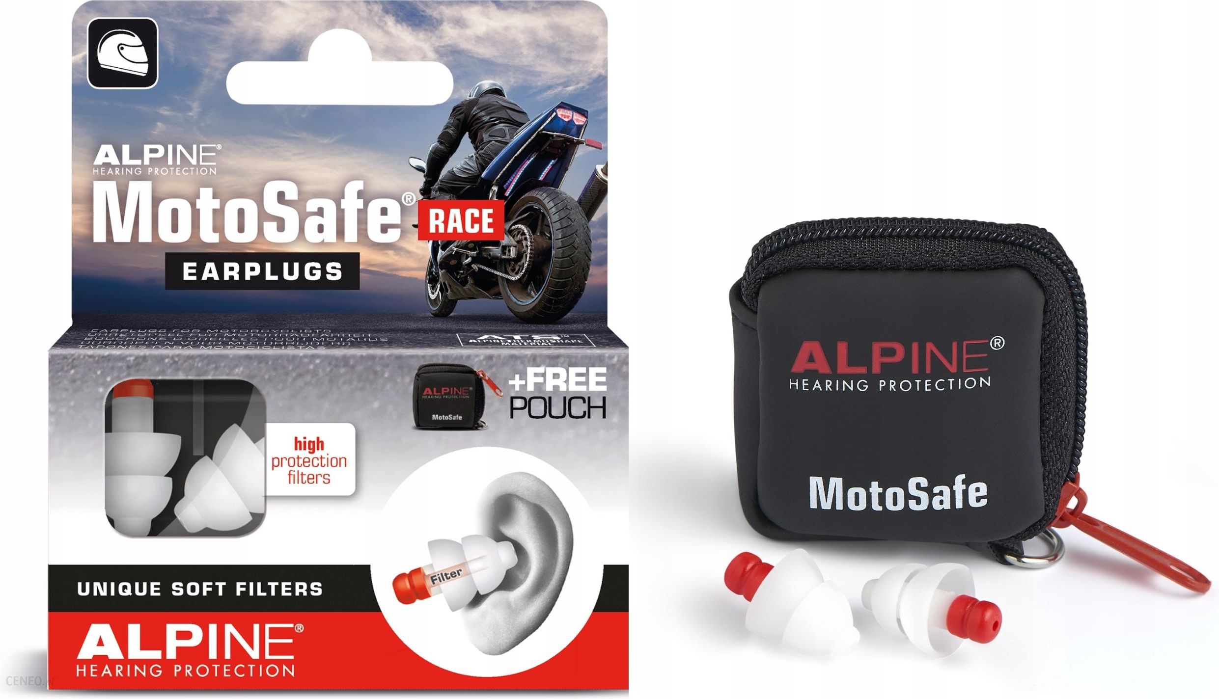 Sportowe Stopery Zatyczki Alpine Motosafe Race