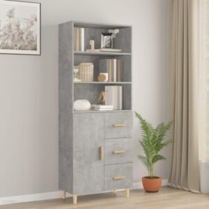 Vidaxl Wysoka Szafka Szarość Betonu 3115167